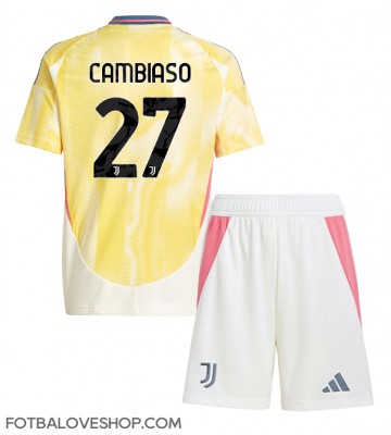 Juventus Andrea Cambiaso #27 Dětské Venkovní Dres 2024-25 Krátký Rukáv (+ trenýrky)